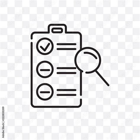 Research Icon Isolated On Transparent Background Simple And Editable