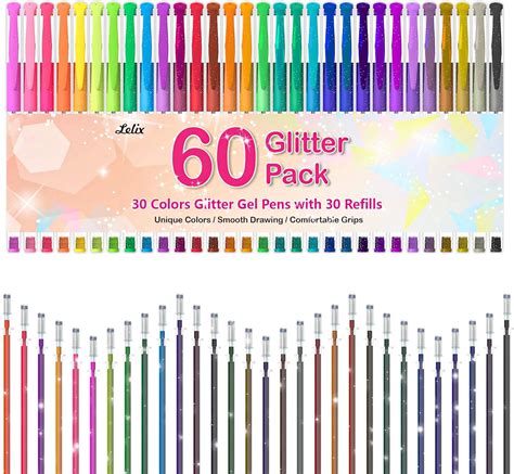 Amazon Glitter Gel Pens Lelix Pack Glitter Gel Pen Set