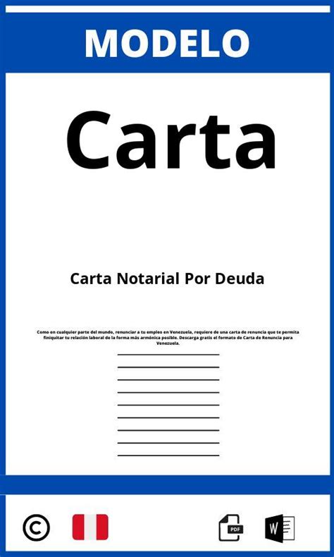 Modelo De Carta Notarial Por Deuda