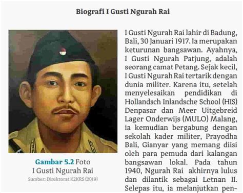 Berdasarkan Teks Biografi di Atas I Gusti Ngurah Rai Jawablah Beberapa ...