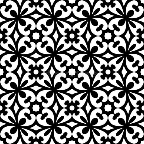 Seamless Pattern Black And White Stock Vector Illustration Of