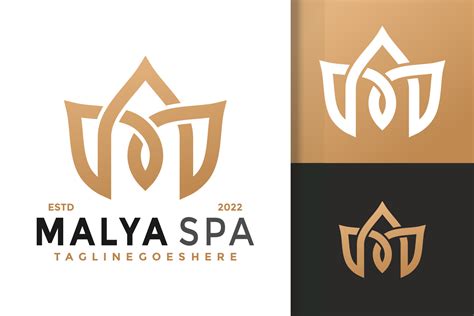 Luxus m Buchstaben Natur Spa Logo Design Markenidentitäts Logos Vektor