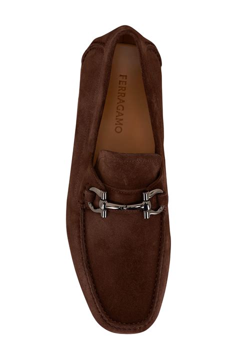 Ferragamo Parigi Eco Suede Gancini Bit Driver Mitchell Stores