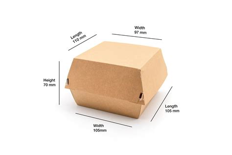 Standard Kraft Compostable Clamshell Burger Box