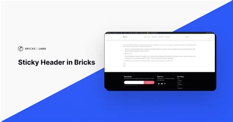 Sticky Header in Bricks - BricksLabs