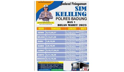 Jadwal SIM Keliling Polres Badung Maret 2023 Jangan Lupa Lengkapi