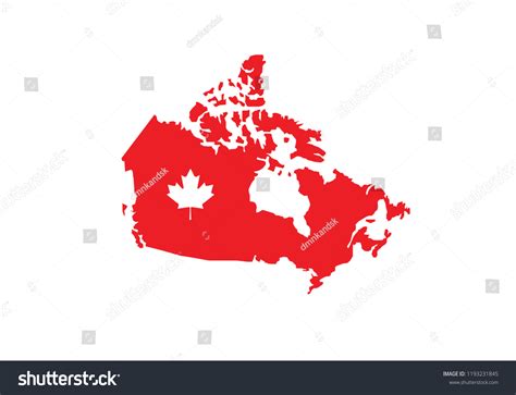 Canada Outline Map Country Shape State Vetor Stock Livre De Direitos 1193231845 Shutterstock