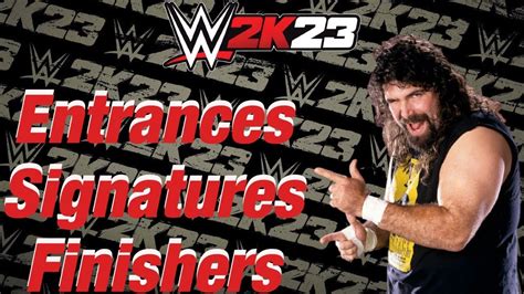 WWE 2K23 Entrances Signatures Finishers Cactus Jack YouTube