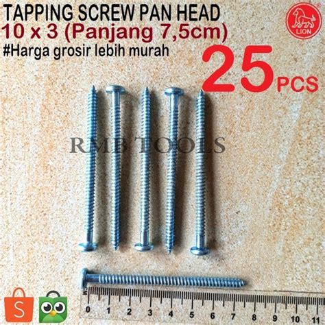 Jual Sekrup Skrup Tapping Ph X Cm Pentol Kayu Tembok Alumunium