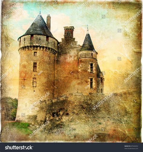 Medieval Castle Artwork Painting Style Stock Illustration 87640453 | Shutterstock