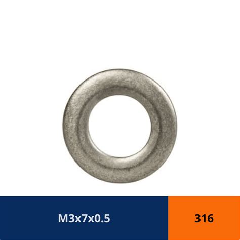 Flat Washer 316 STAINLESS M3 Gold Coast Bolt In Speciality Tools