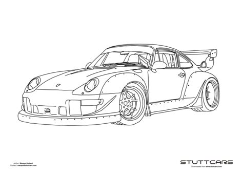 Porsche Coloring Pages Stuttcars