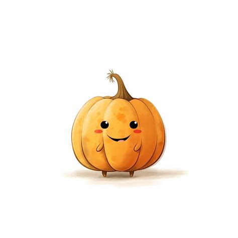 Premium AI Image Cute Funny And Happy Pumpkin Character Generative AI