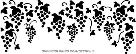 Grapes Stencil Free Printable Papercraft Templates