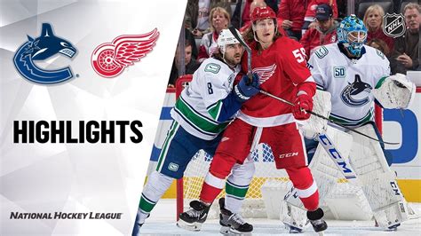 NHL Highlights Canucks Red Wings 10 22 19 YouTube