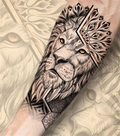 14 mandala lion tattoo designs – Artofit