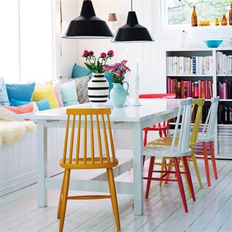 Kitchen Table With Colored Chairs Things In The Kitchen