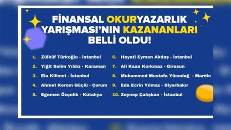 Finansal Okuryazarlık Online Bilgi Yarışmasında 9 B sınıfı