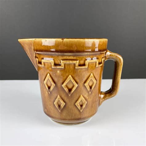 Monmouth Pottery Western Stoneware Pitcher Oz Etsy