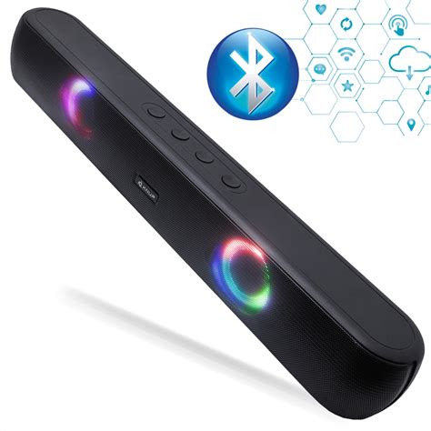 Caixa De Som Soundbar Bluetooth Tv Smart Led Rgb Sem Fio Auxiliar P Pc