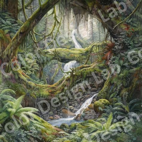 Enchanted Forest Waterfall Digital Download Set of 4 - Etsy