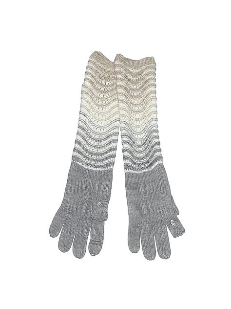 Calvin Klein 100 Acrylic Chevron Herringbone Multi Color Gray Gloves