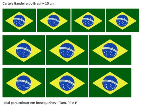 Cartela Bandeira Do Brasil Lilika Moldes De Silicone