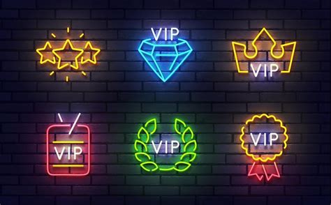 Premium Vector Vip Neon Sign