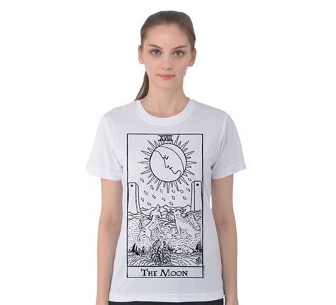 The Moon Tarot Card Womens T Shirt Xs Xl The Moon Tarot Card T