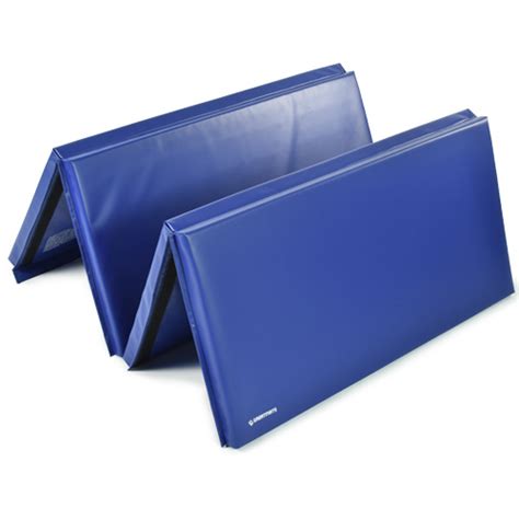 4x8x2 Gymnastics Folding Gym Mat Blue/Black for Home