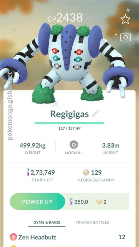 Regigigas Pokemon Go