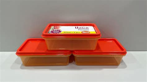 Amazon Unica Rectangle Container Plastic Food Storage Box With