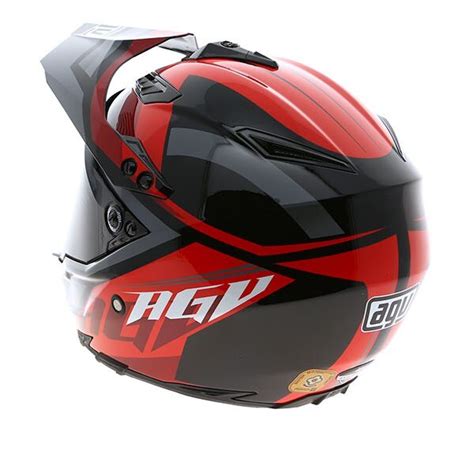 AGV AX8 Dual Evo Karakum Black Gun Red FREE UK DELIVERY