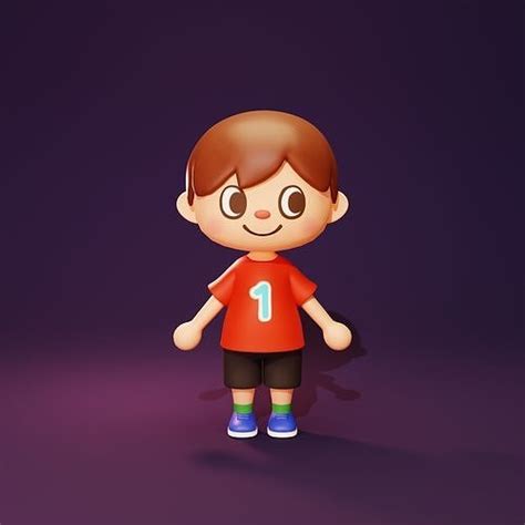 Character Male Animal Crossing Cute Style 3d Model Cgtrader