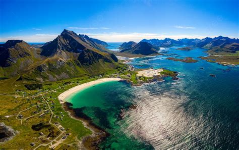 Panorama Beach Lofoten Islands Is An Archipelago In The County Of