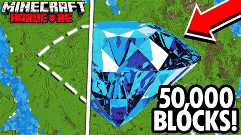 I Built The World S Largest Diamond In Minecraft Hardcore Youtube