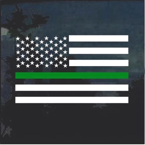 Thin Green Line Military Flag Decal Sticker | MADE IN USA