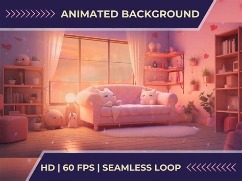 Vtuber Animated Background For Twitch Ambience Cozy Lofi Etsy