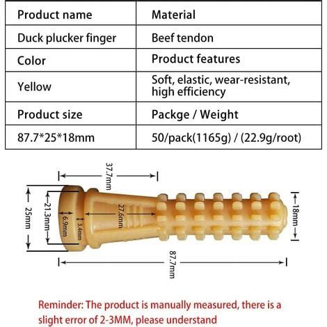 Pi Ces Longueur Mm Plumeuse De Canard Doigt En Caoutchouc Pour