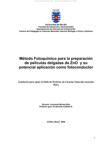 PDF Método Fotoquímico para la preparación de películas repobib