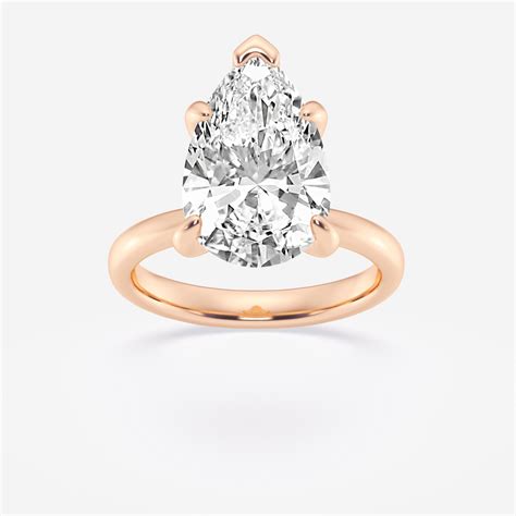 5 Ctw Pear Lab Grown Diamond Petite Solitaire Engagement Ring