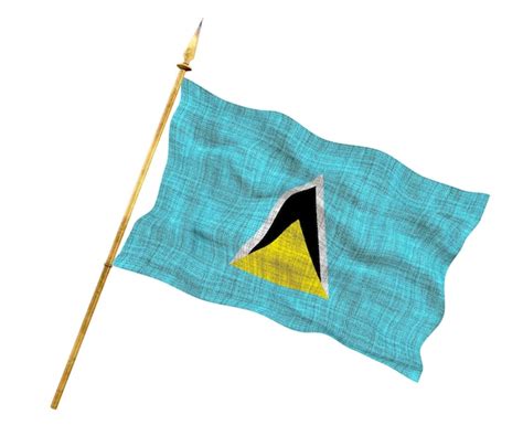 Premium Photo National Flag Of Saint Lucia Background With Flag Of