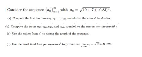 Solved Consider The Sequence En With Qq V Chegg