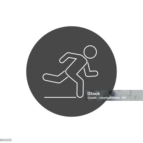 ikon garis pelari ilustrasi elemen logo desain simbol pelari koleksi