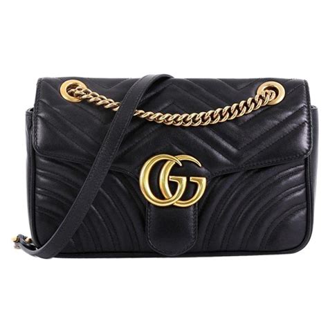 Gucci Gg Marmont Flap Bag Matelasse Leather Small At 1stdibs Gucci