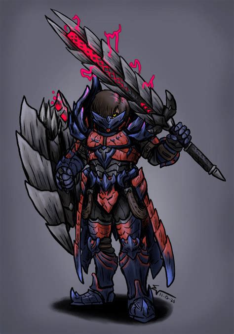 Monster Hunter - My Hunter, Glavenus Armor Custom by EV-ARTWORK on DeviantArt