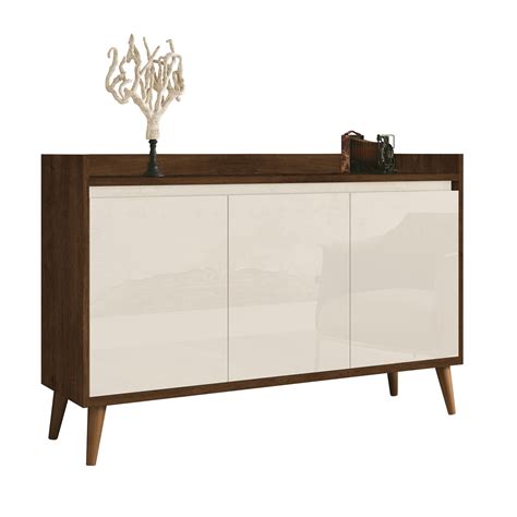 Buffet Delta Delux Retr Portas Malbec Off White Moveisaqui