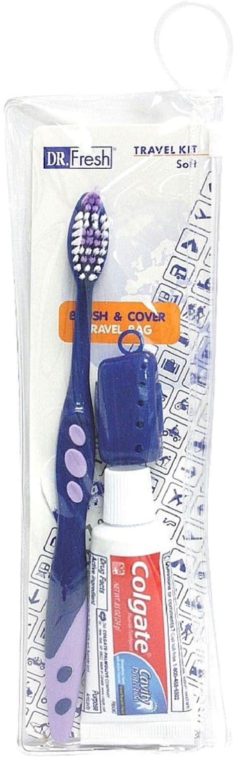 Dr Fresh Toothbrush Travel Kit 1 Ea Pack Of 6