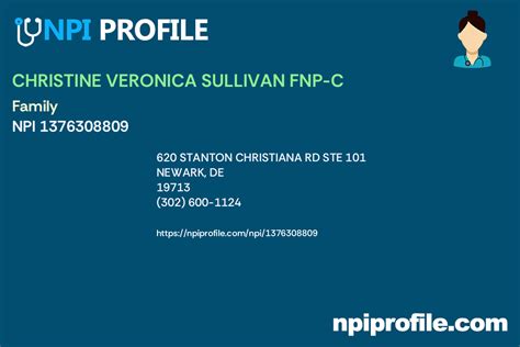 Christine Veronica Sullivan Fnp C Npi 1376308809 Nurse Practitioner