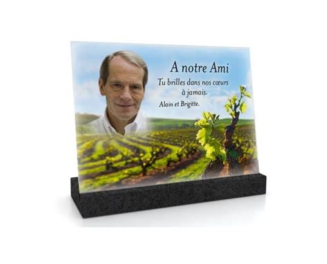 Plaque Fun Raire Unique Et Inalt Rable En Verre V Ritable Mod Le Vigne